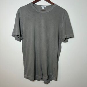 James Perse T Shirt Gray Size 3 Cotton Crew Neck Short Sleeve Casual Basic